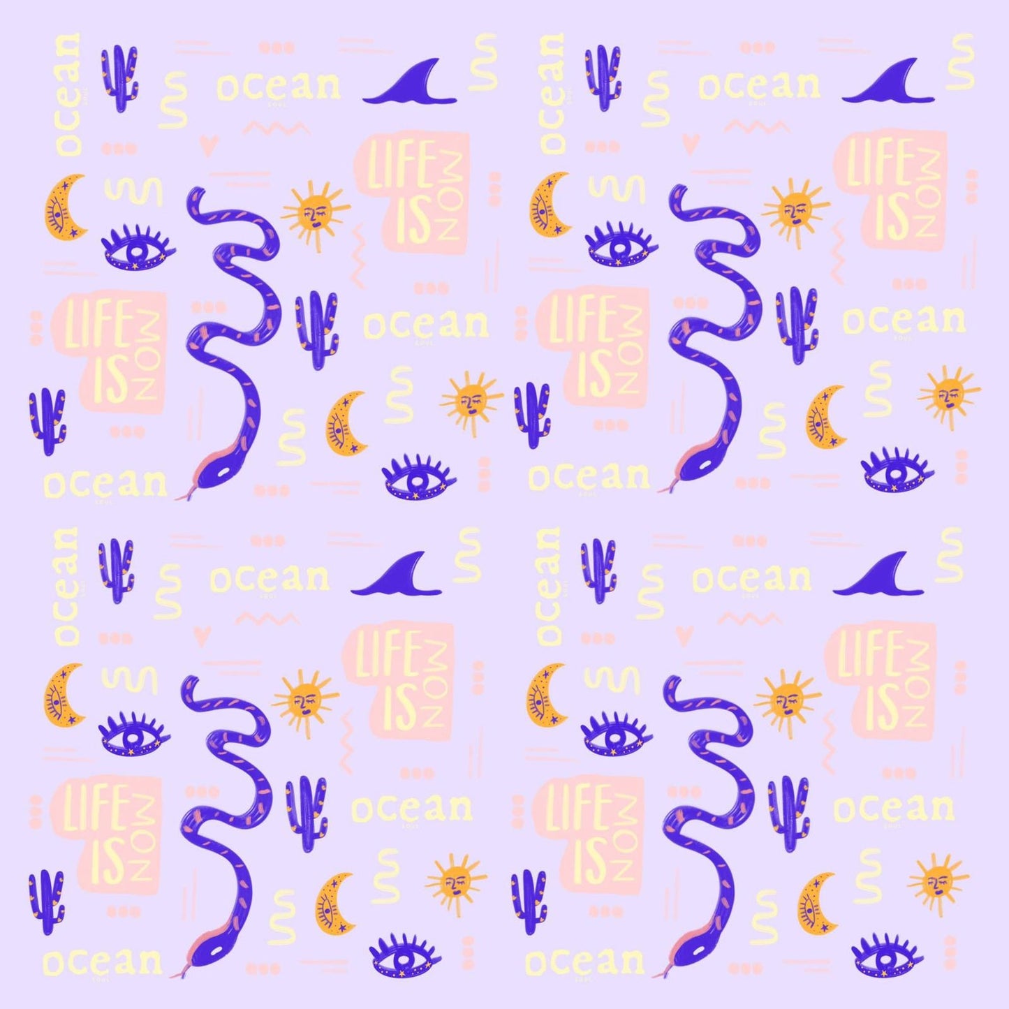 Scarves purple snake - Mava_au