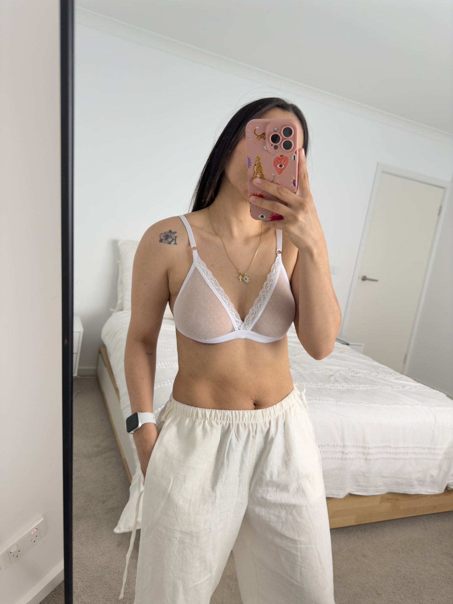 Mesh Bralette white